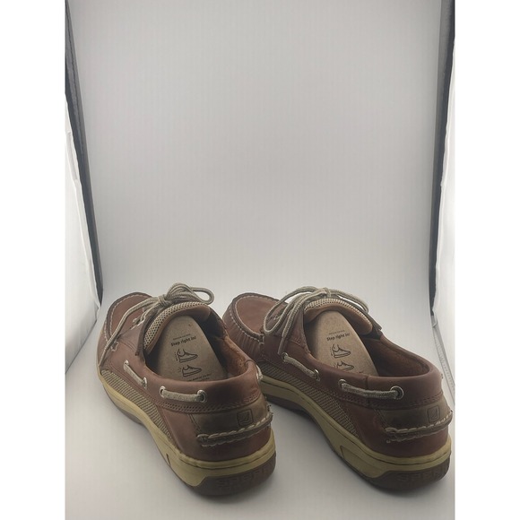 Men's Sperry AO boat deck shoes brown leather sz 10 Top Sider Authentic Original - Picture 5 of 16
